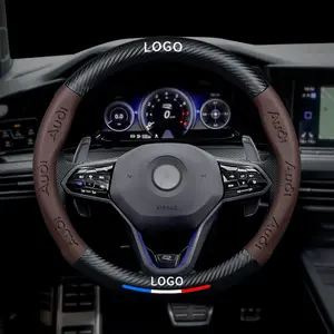 New Arrivals Suitable Sport Style Anti-slip Breathable Carbon Fiber Steering Wheel Cover