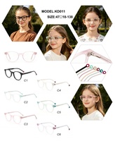 Personnalisation de lunettes optiques en acétate haut de gamme pour enfants, montures de lunettes rondes durables pour enfants, confortables pour un usage quotidien, OEM/ODM