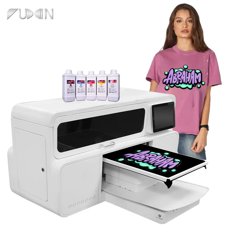 DTG Impresora mesin cetak tekstil Printer DTG stasiun tunggal 38*47cm dengan cetak I3200 ganda