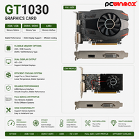 PCWINMAX GT 1030 2GB/4GB GDDR5 64Bit Kartu Grafis Kipas Tunggal Output HD/DVI untuk Multi-Layar Home Theater & PC Desktop Kantor