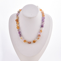 Vente en gros Nouveauté Perles de pierres mélangées Dream Boho (Améthyste, Citrine) Durables, Hypoallergéniques, Tendance, Personnalisables pour Fête Féminine