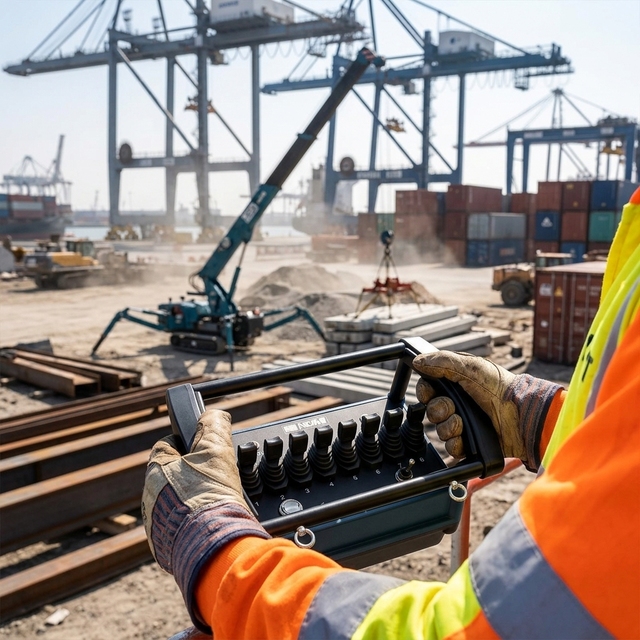 Marine Waterproof Hydraulic Remote Control for Seaport Crane Corrosion Resistant Joystick for Ship Dock Lifting Machinery