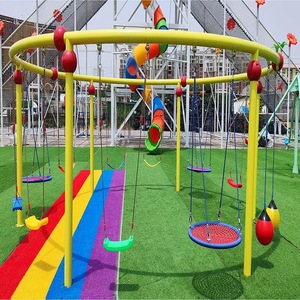 <span class=keywords><strong>Columpio</strong></span> Circular multifuncional grande de bienes raíces de la comunidad, combinación de <span class=keywords><strong>parque</strong></span> al aire libre, columpios artísticos circulares creativos para niños - Product Image 1