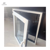 Fenêtre design moderne PVC verre trempé cadre en plastique pour chambre à coucher salon fenêtre Upvc fenêtre en verre fenêtre battante