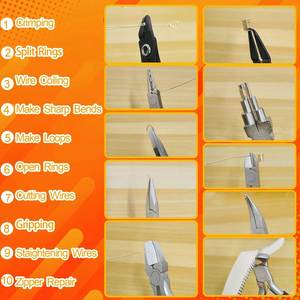 Jewelry <b>Pliers</b> <b>Set</b> 10 PCS Professional <b>Pliers</b> for Jewelry Making Repair and Wire Wrapping MA-j-019 Jewelry <b>Pliers</b> <b>Set</b> 10 PCS Pro - Product Image 3