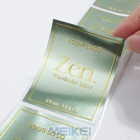 Autocollant en papier adhésif en feuille d'or Étiquettes de logo en relief 3D métalliques étanches Autocollants en verre pour salle de bain