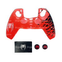 Coque de protection en silicone pour manette PS5 avec capuchons de joystick, poignées et étuis de protection souples en silicone pour manette PS5