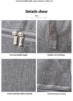 Tas penyimpanan katun Linen kapasitas besar tas penyimpanan anti-kelembaban dipertebal dan tahan debu untuk seprai dan pakaian bergerak pengepakan