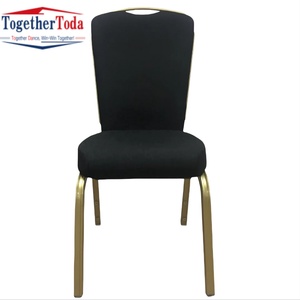 Sillas Apilables Resistentes y Acolchadas para Auditorio, Conferencias, Iglesia, Hotel, con Estructura Metálica Tapizada, para Salón de Banquetes - Product Image 1