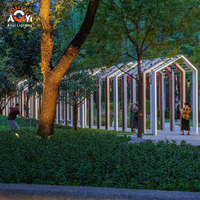 Túnel de Luces LED con Cortina de Cuentas de Colores - IP67 Impermeable, PVC, para Exteriores, Navidad y Halloween, para Parques y Plazas