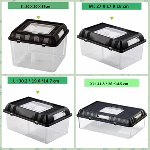 Contenitore per Alimentazione Rettili, Habitat per Ragni, Scatola in Plastica per Insetti - Product Image 3