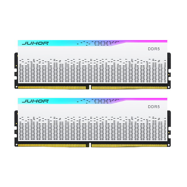 JUHOR DDR5 RGB 5600MHz 32GB High-Speed 32GB/16GB*2 CL38 ECC Desktop Memory 1.25V RGB Server RAM for Gaming in Stock