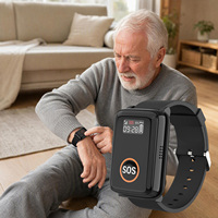 Bracelet GPS 4G pour personnes âgées, détection de chute, appel SOS, montre intelligente, suivi GPS, suivi de la fréquence cardiaque, pendentif