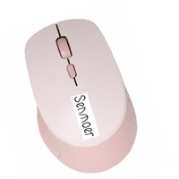 Souris sans fil, 2.4G Slim Portable Computer Mouse avec Nano Receiver Quiet Silencieux Souris d'ordinateur portable pour ordinateur portable, PC Noir et rose