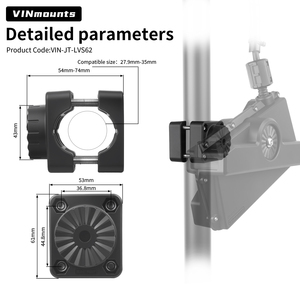 Support de sondeur VINmounts à fixation par pince, réglable à 360°, pour Garmin LiveScope Plus LVS62, en nylon renforcé et acier inoxydable, pour la pêche - Product Image 3