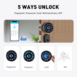 Serrure de porte d'entrée étanche à bouton physique, avec envoi de code, télécommande <span class=keywords><strong>électronique</strong></span>, verrouillage intelligent TTLock à empreinte digitale - Product Image 2