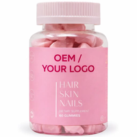 Gummies de collagène hydrolysé en marque propre, fournissant de l'énergie, biotine, vitamine C, gummies pour les cheveux, la peau et les ongles, adultes
