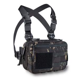 Design giubbotto tattico mimetico petto Rig con sistema <span class=keywords><strong>Molle</strong></span> Tactical Pouch per esterni - Product Image 1