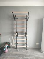 Barra de dominadas de madera para montaje en pared, escalera sueca, para estiramiento corporal, precio de fábrica, superventas