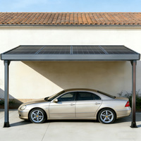 Structure de carport solaire résidentiel en stock UE, système de montage solaire pour parking en alliage d'aluminium et acier inoxydable, étanche