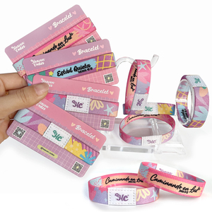 Bracelets RFID personnalisés étanches en gros – Bracelets de mode élastiques en tissu avec logo personnalisé pour événements - Product Image 1
