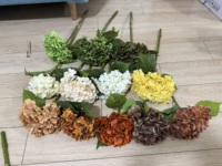 Buket Bunga Hydrangea Buatan Tangan RK353 dari Lateks Real Touch, Bunga Hydrangea Artifisial untuk Dekorasi Pernikahan dan Rumah, Rangkaian Bunga