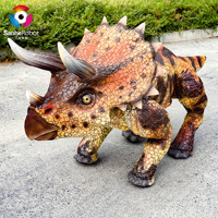 Zigong Özel Yapım RC Robot Köpek Triceratops Animatronik Dinozor Yürüyen Dinozor Robotu Kapalı Alan Eğitim Parkı Alışveriş Merkezi Sergisi