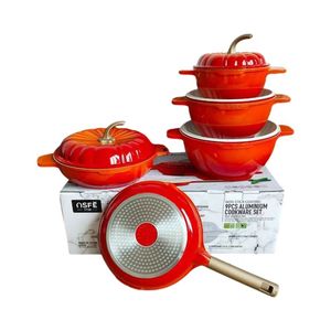 Groothandel Hoge Kwaliteit 11 Stuks 20 + 24 + 28 + 28Cm + 28Cm + 28Cm Pompoen Braadpan <span class=keywords><strong>Set</strong></span> Groot Formaat Aluminium Pompoen Kookpot - Product Image 2