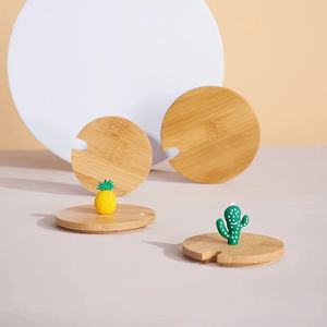 Tapa Universal Grande para Tarro Mason con Tapa de Bambú, Cubierta Antipolvo de Vidrio y Cerámica, Tapa Redonda de Madera con Imagen Adorable - Product Image 2