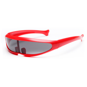 Occhiali da Sole Vintage <span class=keywords><strong>Rossi</strong></span> Stile Safari Senza Marca, Occhiali per Terapia del Colore in Omaggio - Product Image 2