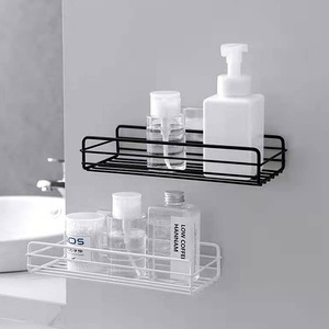 Étagère de rangement pour salle de bain, murale, rectangulaire, étanche, sans perçage, portable, pour articles de toilette - Product Image 1