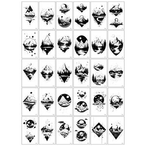 สติกเกอร์สักลายพิมพ์ UV กันน้ำ ติดทนนาน ดีไซน์สวยเก๋ ใช้งานง่าย สำหรับตกแต่งร่างกาย ขายส่ง - Product Image 5