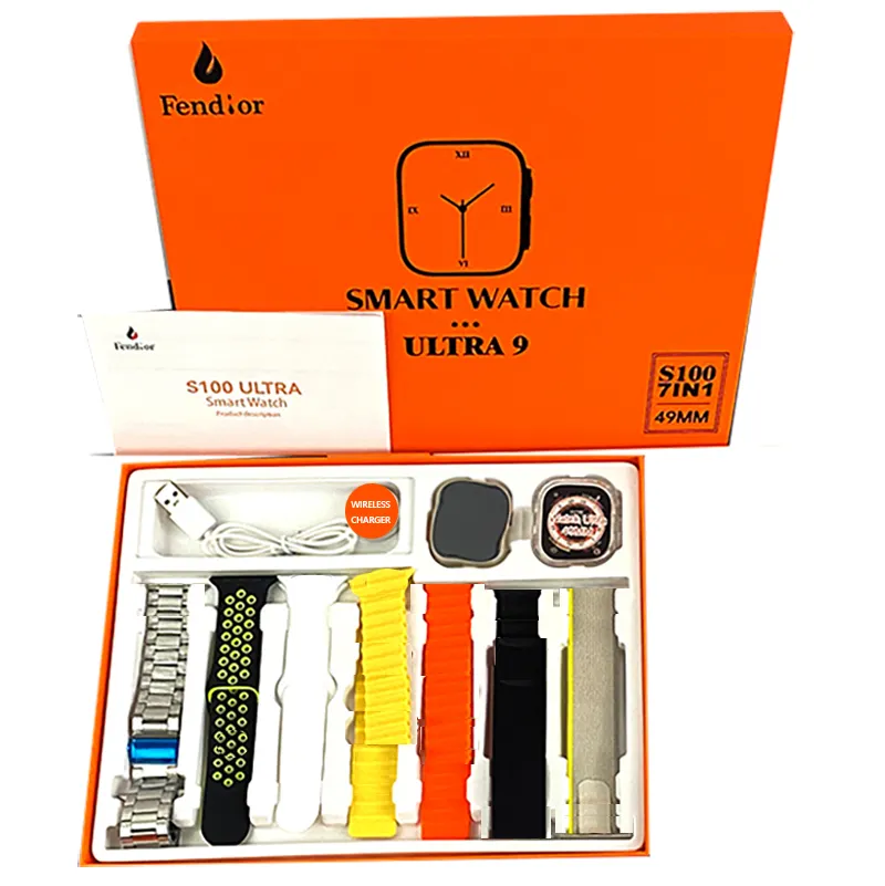 S100 Hk9 S8 S9 Ultra Y10 Smart Watch G9 Ultra Pro 7 In 1 Bandjes 49Mm Met Beschermhoes Ultra 9 Smart Horloge 2023 Smartwatch