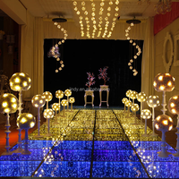 Panneaux de scène lumineux pour événements et fêtes, plancher de danse portable, 6 pieds, 8 pieds, 10 pieds, rond, plancher de danse LED 3D, mariage