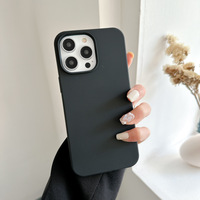 Coque de téléphone en TPU souple noir mat pour iPhone 17 Pro Max 15 14 Plus 13 12 16 Air A23, protection en silicone pour l'arrière, coque antichoc