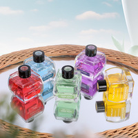 Ensemble de diffuseurs de roseaux de luxe en gros, flacons en verre coloré, longue durée, 120 ml, huile essentielle parfumée, désodorisant d'air pour la maison