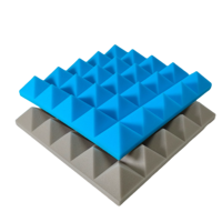 Panneaux acoustiques écologiques en polyuréthane pyramidale professionnels de 12 pièces pour l'insonorisation des bureaux, des salles de karaoké et des studios, pour l'absorption acoustique