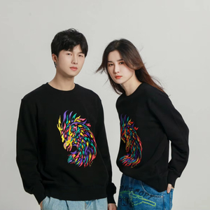Sweat-shirt décontracté sans capuche 100 % coton, motif Phénix en ascension, nouvelle tendance, anti-boulochage, coupe ample, directement du fabricant - Product Image 1