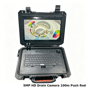 Caméra d'inspection de canalisation d'égout avec tige de poussée de 100 m, caméra en acier inoxydable 316 de 32 mm avec sonde autonivelante 512 Hz pour <span class=keywords><strong>plombier</strong></span> - Product Image 5