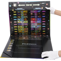 Boîte rigide portable élégante et colorée effet néon, gaufrée, avec fermeture magnétique, pour emballage de détail d'accessoires de fête à double compartiment
