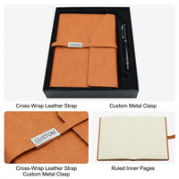 Ensemble de carnets haut de gamme personnalisés pour entreprise, format A5 avec stylo, fermoir métallique, ensemble de carnets pour offrir en cadeau, fabrication originale