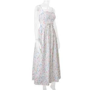 Vente en gros été femmes robe florale douce esthétique Sexy débardeur minceur Style <span class=keywords><strong>français</strong></span> <span class=keywords><strong>premier</strong></span> amour longue robe - Product Image 6