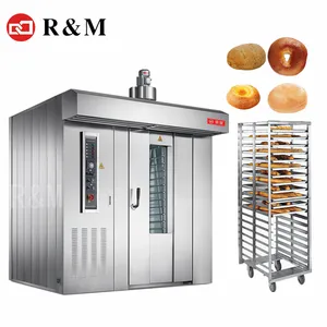 Horno industrial pollo para embutidos de panadera 16 18 32 30 36 bandejas preço panadero rotativo panaderia forno rotativo