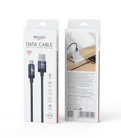 Kabel Data USB ke Type-C Yesido 1 Meter 18W Pengisian Cepat, Casing Aluminium Alloy, Tembaga Berkualitas Tinggi CA204C