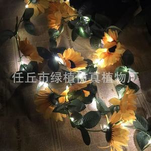 Guirnalda de Girasoles Artificiales, 10 Cabezas, Cadena de Flores de Seda para Decoración del Hogar y Exteriores - Product Image 3