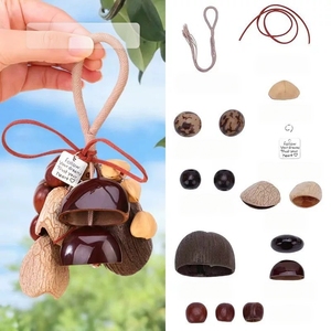 Kit de Manualidades DIY para Decoración Colgante de Campanas de Viento con Cuentas de Semillas de Bodhi y Conchas de Frutas Primitivas al por Mayor - Product Image 5
