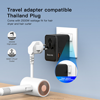 HL-A02-PQ45W plus récent adaptateur d'alimentation multi-prises adaptateur de chargeur de voyage universel international dans le monde avec Type C