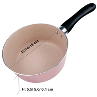 Mini casserole antiadhésive, ensemble de batterie de cuisine classique en aluminium avec cuisinière à gaz, marmite et casserole en métal