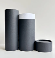 Boîte d'emballage de thé personnalisée biodégradable, recyclable et écologique, en papier kraft, pot en carton naturel pour aliments, café en grains, cylindre