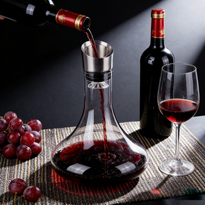 Carafe à <span class=keywords><strong>vin</strong></span> en cristal classique sans plomb, <span class=keywords><strong>vin</strong></span> rouge, whisky, aérateur intégré, outil de service rapide pour le <span class=keywords><strong>vin</strong></span>, accessoires - Product Image 4